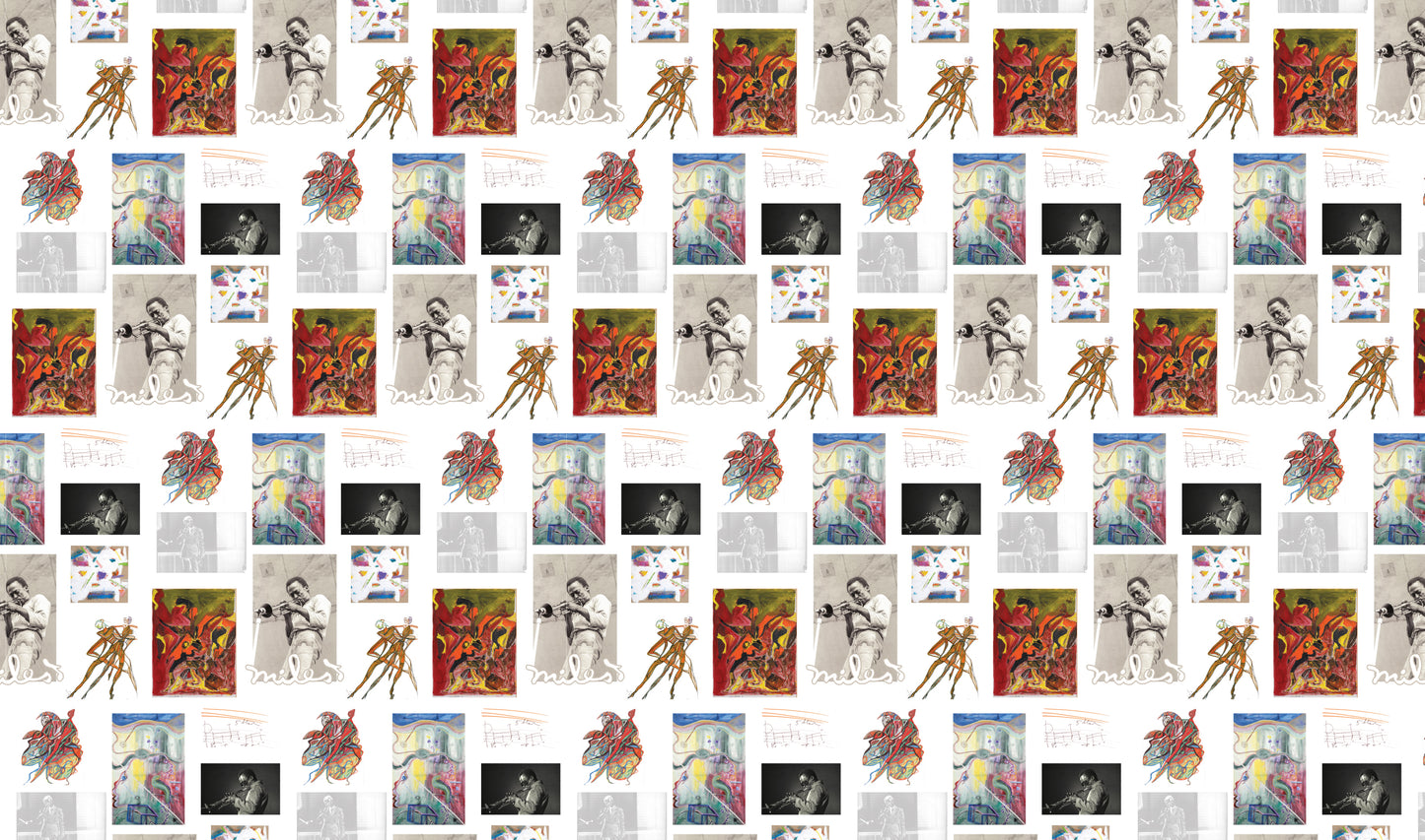 Miles Davis Art Collage Wrapping Paper