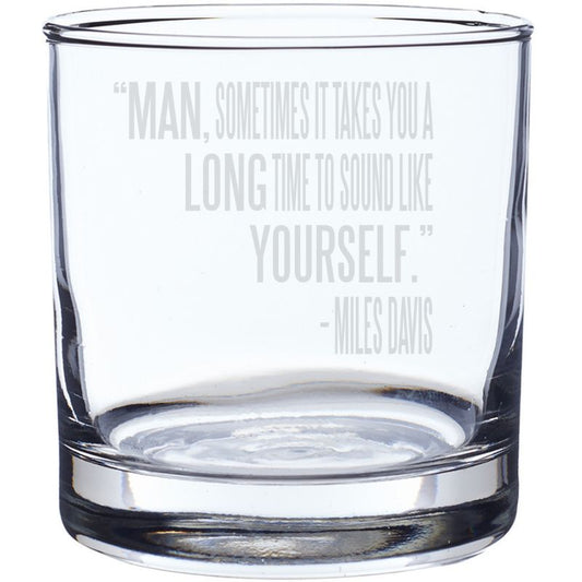 Sound Like Yourself Laser-Etched Whiskey Glass