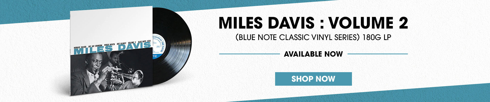 Miles Davis Volume 2, Blue Note classic vinyl series. 180 gram LP. Available now.