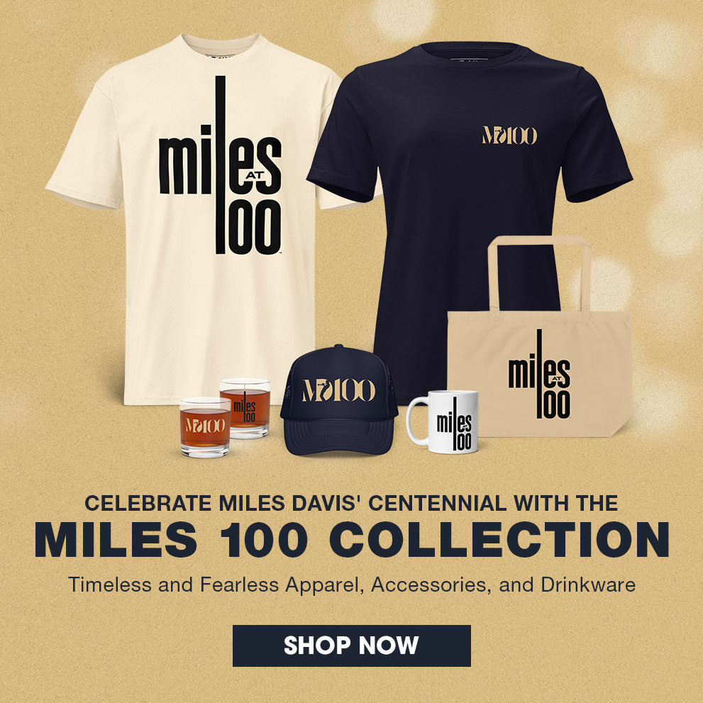 Celebrate Miles Davis' Centennial with the Miles 100 collection. Timeless and Fearless apparel, accessories, and drinkware. Shop Now