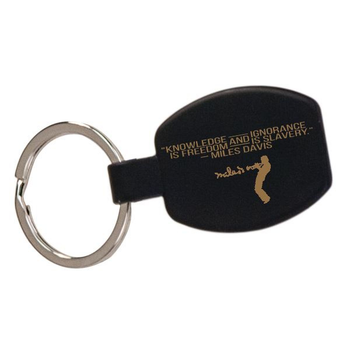 Knowledge Laser Etched Zinc Keychain