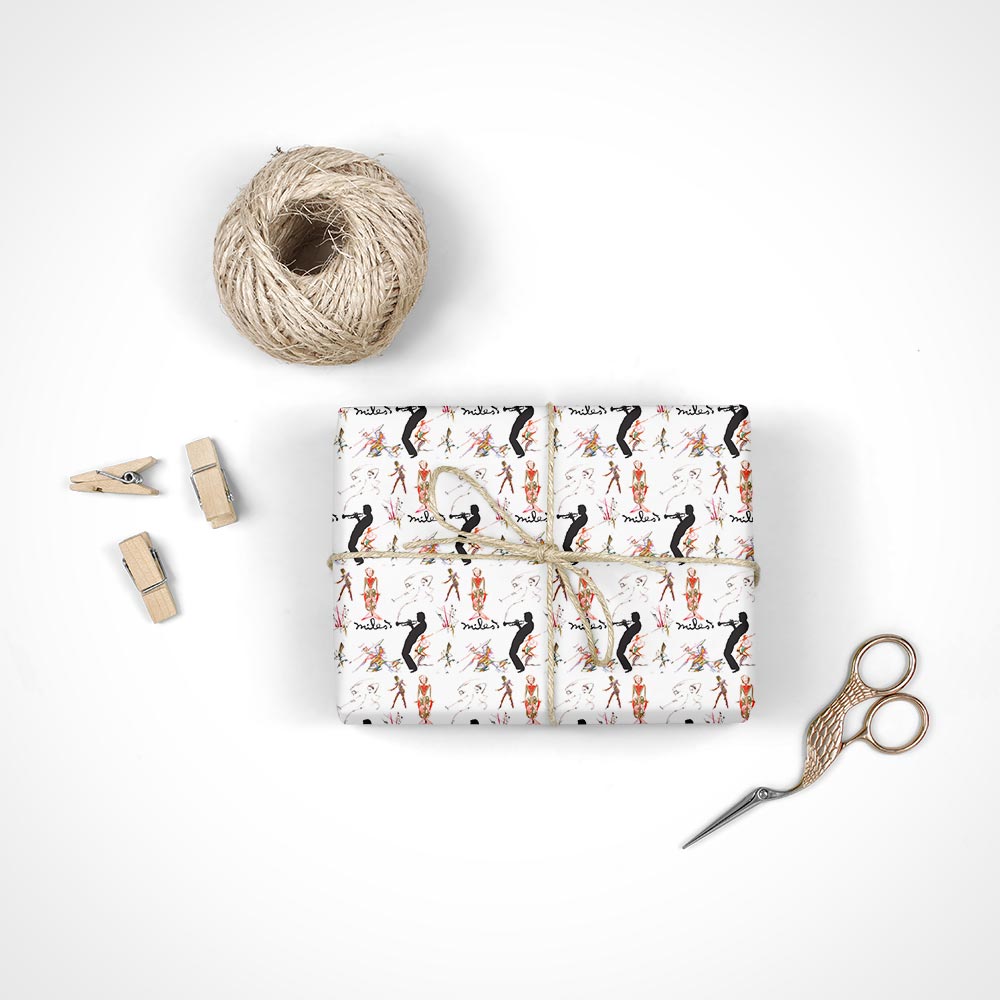 Miles Davis Silhouette Wrapping Paper