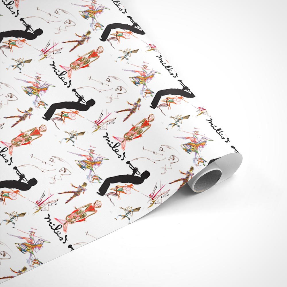 Miles Davis Silhouette Wrapping Paper