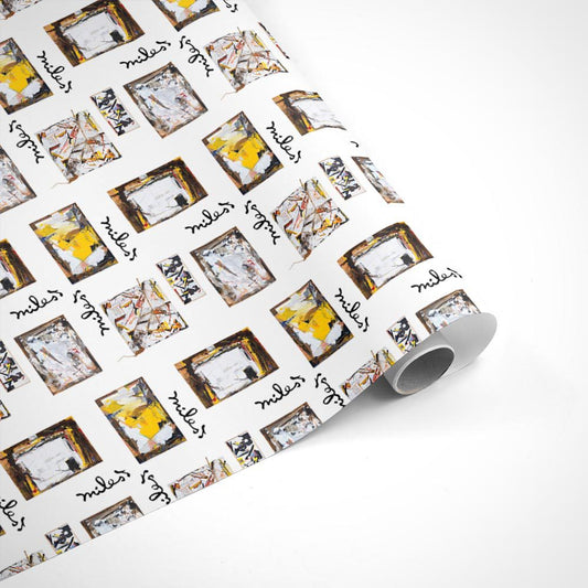 Miles Calligraphy Wrapping Paper