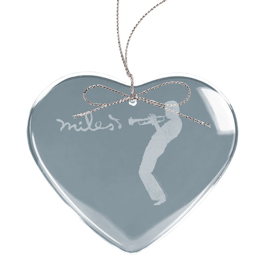 Silhouette Heart Laser-Etched Glass Ornament