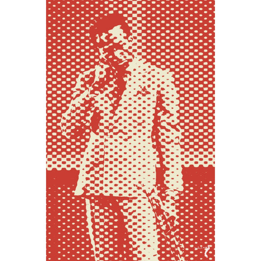 Duotone Style Red Print