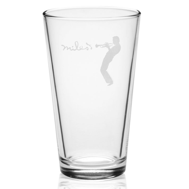 Silhouette Laser-Etched Pint Glass