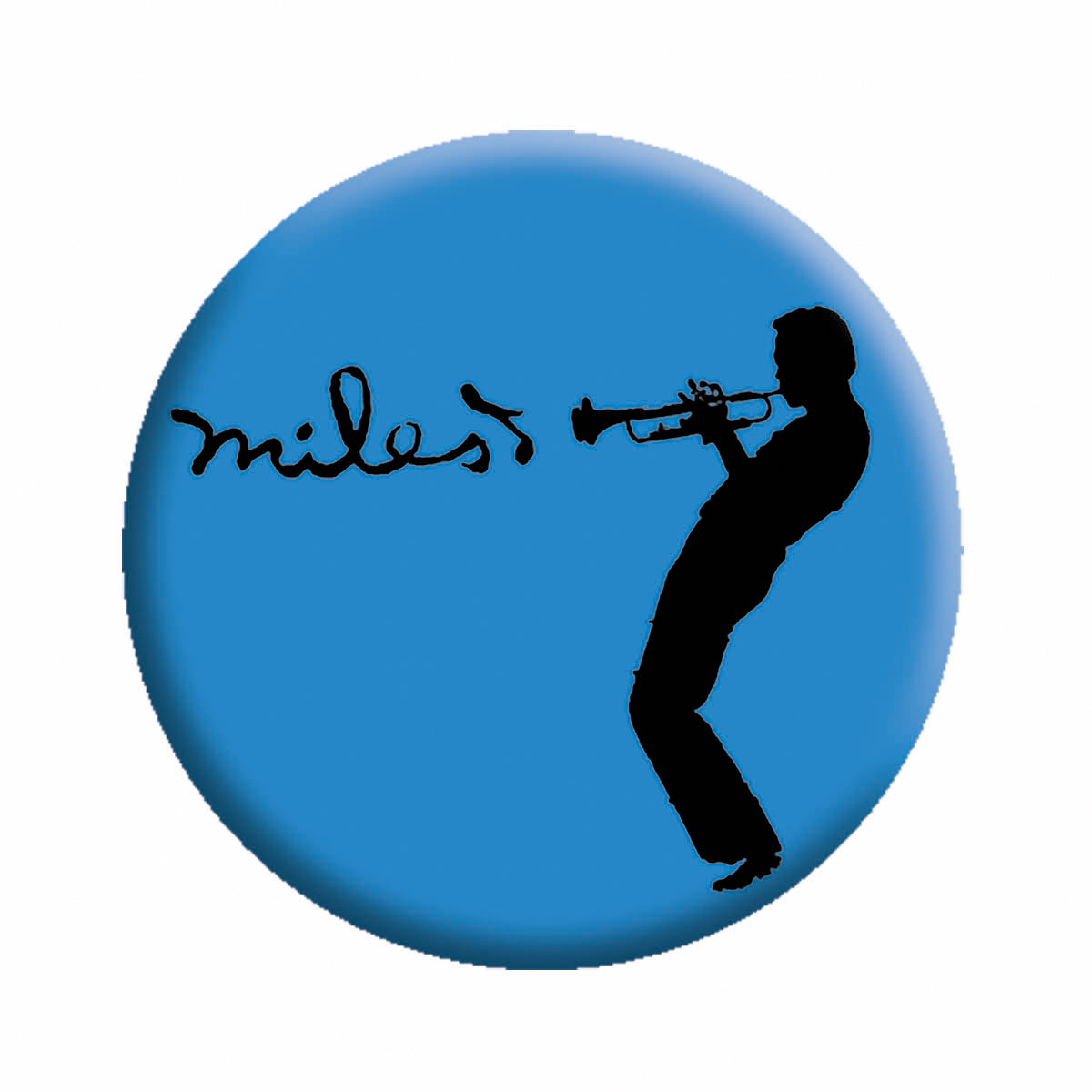 Miles Davis Silhouette 1.25" Round Button