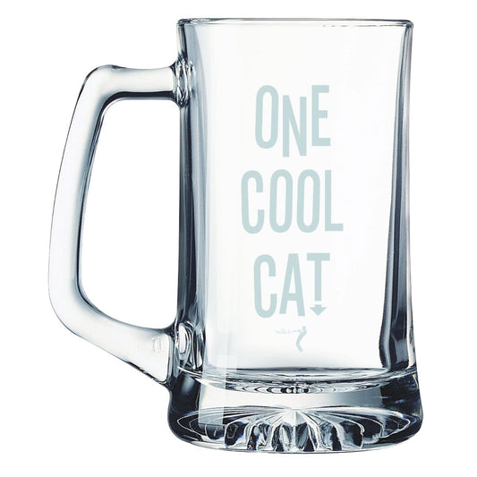 One Cool Cat Laser Etched Beer Stein