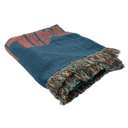 Miles Davis Blue Collage Throw Blanket