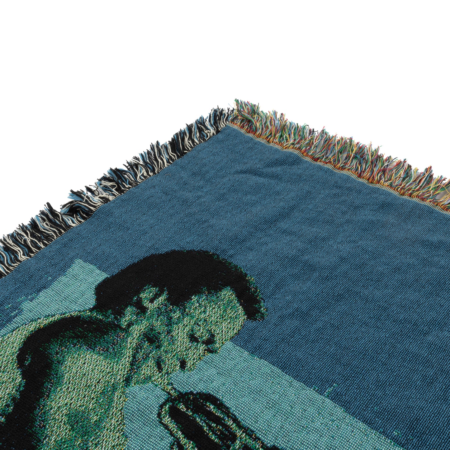 Miles Davis Blue Collage Throw Blanket