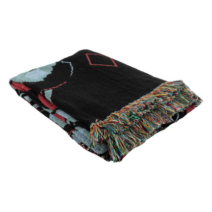 Miles Davis Black Throw Blanket