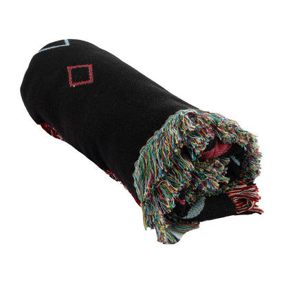 Miles Davis Black Throw Blanket