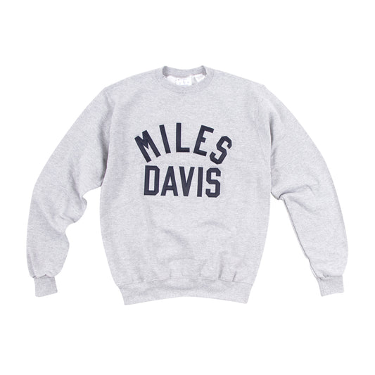 Miles Davis Embroidered Champion Crewneck Grey