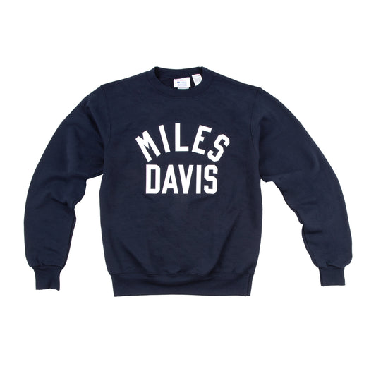 Miles Davis Embroidered Champion Crewneck Navy