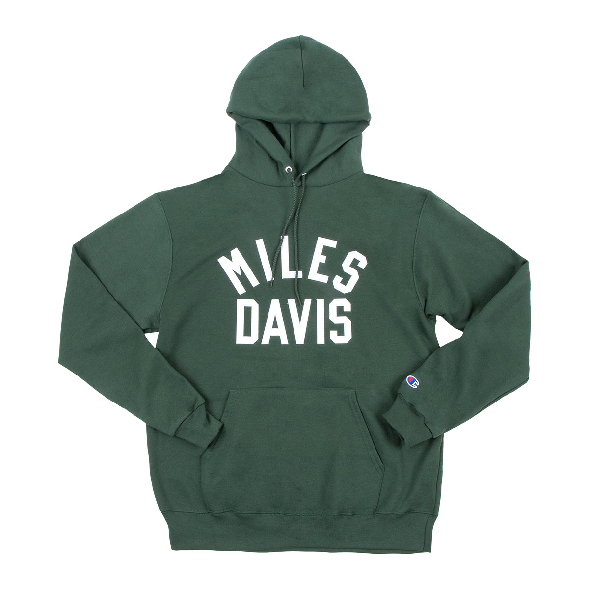 Miles Davis Embroidered Champion Hoodie Dark Green