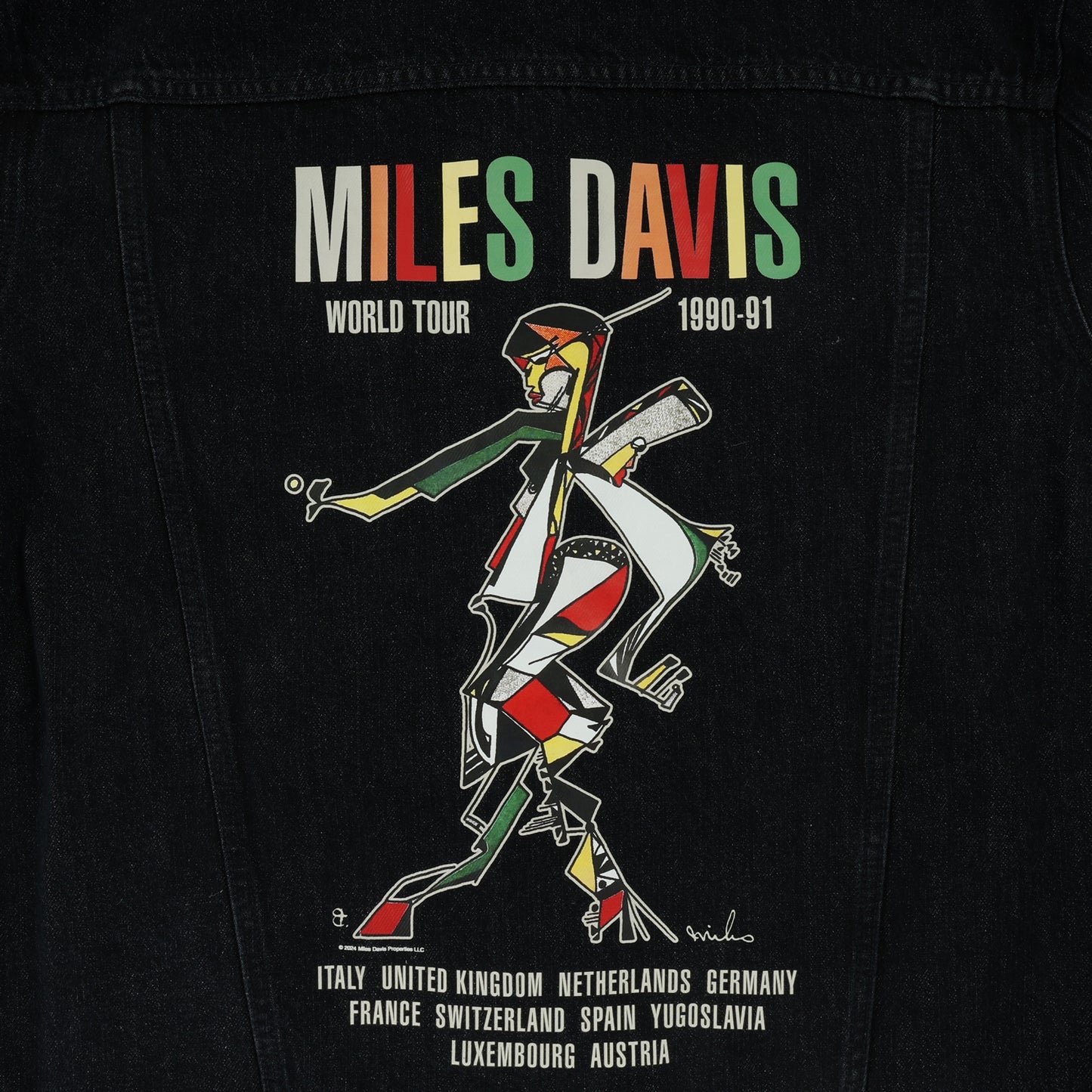 Miles Davis World Tour 1990 Denim Jacket