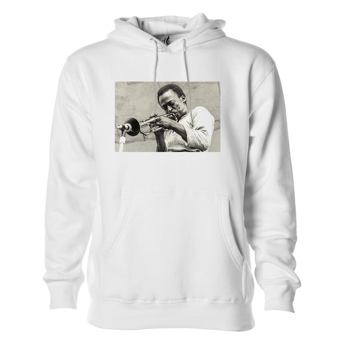 Miles Davis Central Park 1970 White Pullover Hoodie