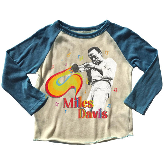 Miles Davis Colorful Trumpet Raglan Tee