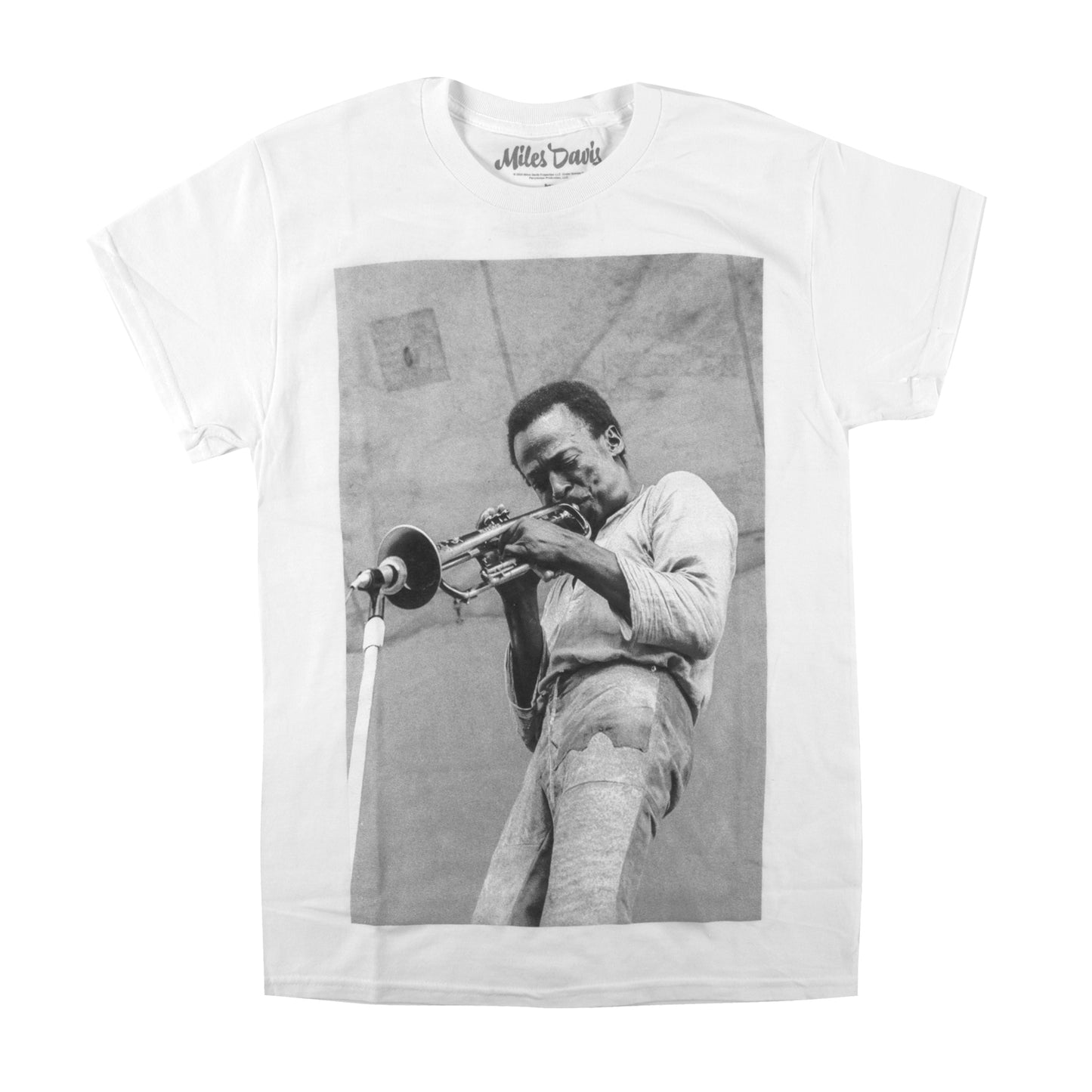 Miles Davis Playing Portrait T-shirt