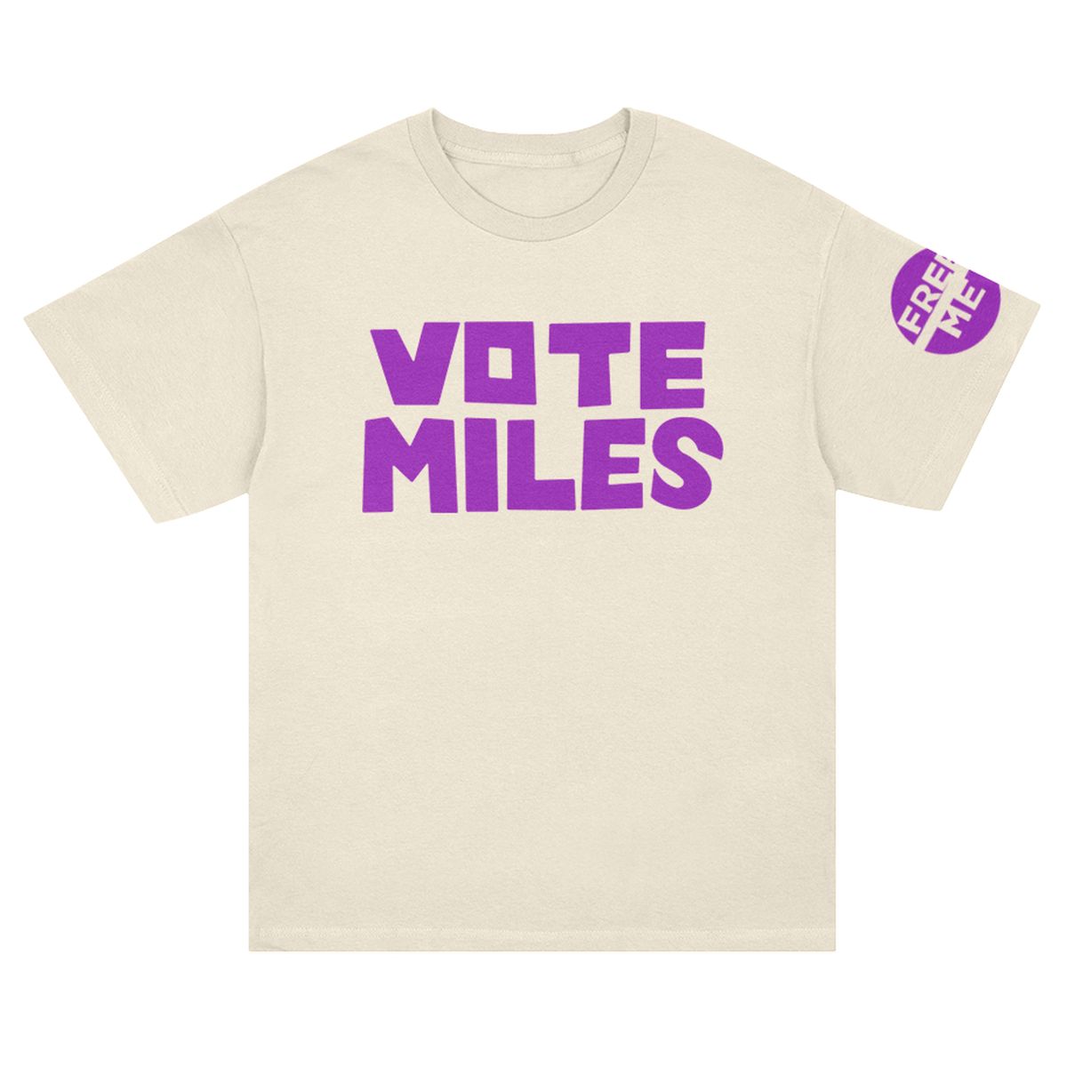 Vote Miles T-shirt - Natural