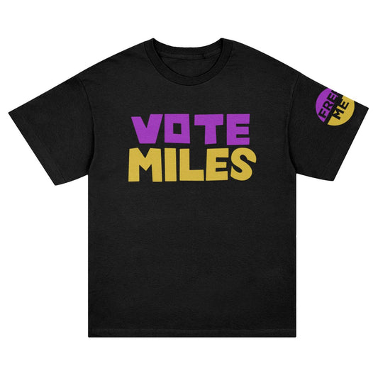 Vote Miles T-shirt - Black