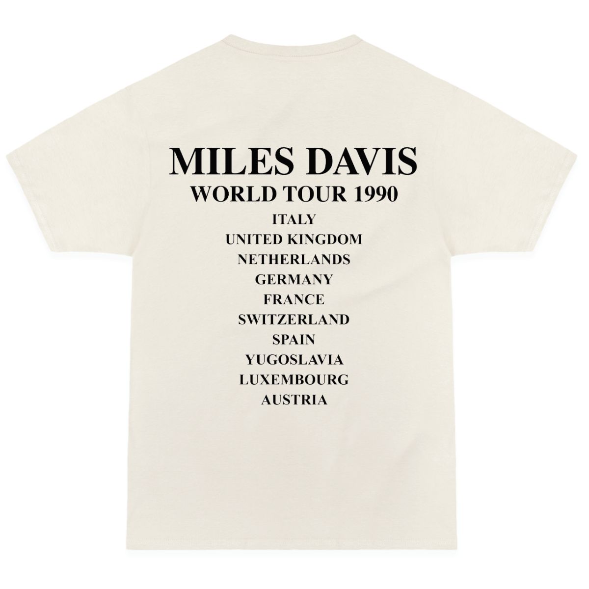 Miles Davis World Tour 1990 T-Shirt