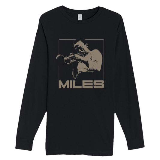 Miles in Mono Cream Long Sleeve T-Shirt