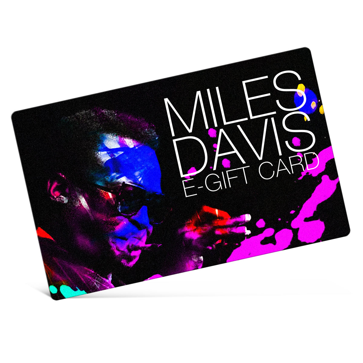 Miles Davis Official Store electronic gift certificate for music, apparel, vinyl, and collectibles