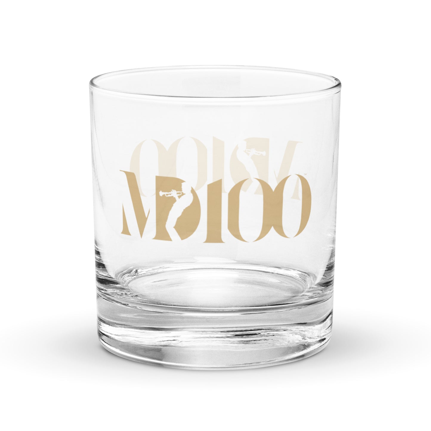 Miles Davis 100 Gold Logo Rocks Glass