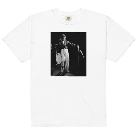 MD100 Black & White Microphone Portrait T-Shirt – Miles Davis